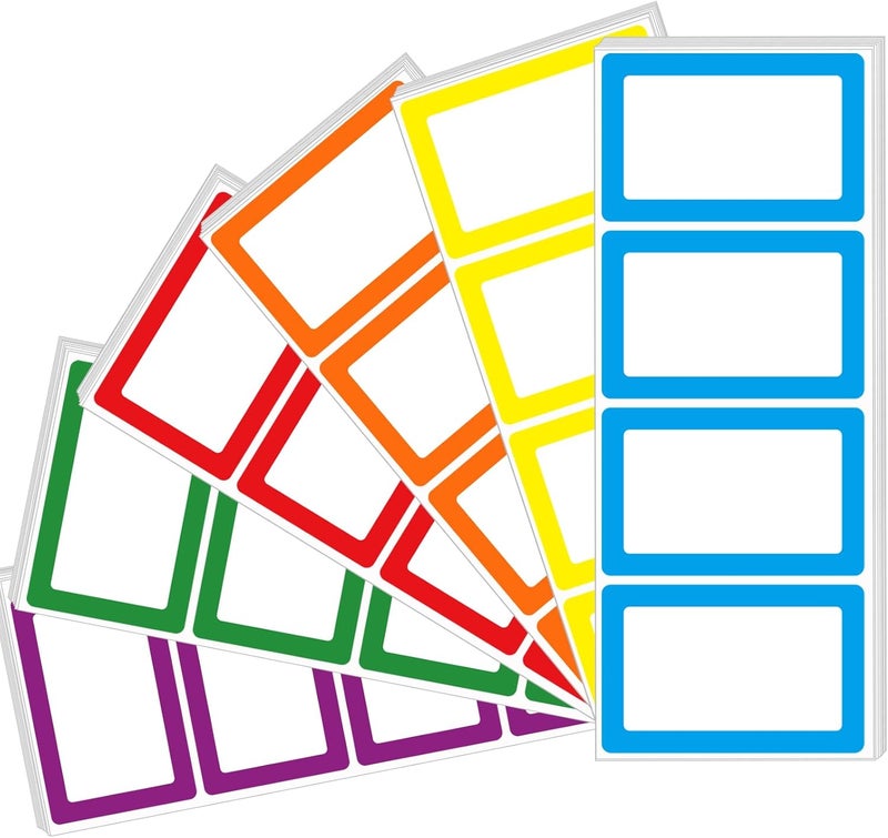 Yeachlaing 6 Color Name Tag Stickers, 240PCS Waterproof Stickers 3.5X2.25 Inch Name Labels for Office, School, Classroom and Home - Image 1